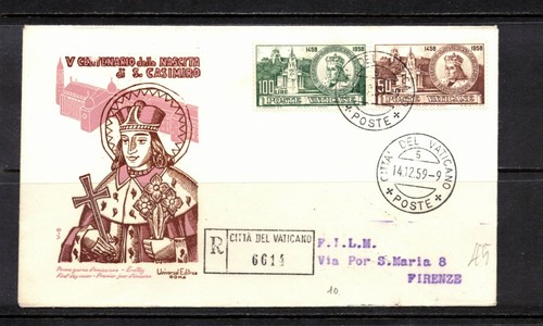 Vaticano 1959 fdc universal - fdc,
