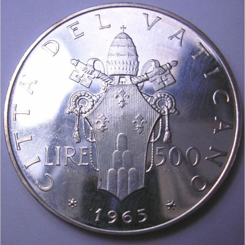 Vaticano 500 lire silver - vaticano,