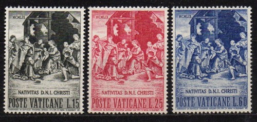 Vaticano 1959 natale serie - natale,